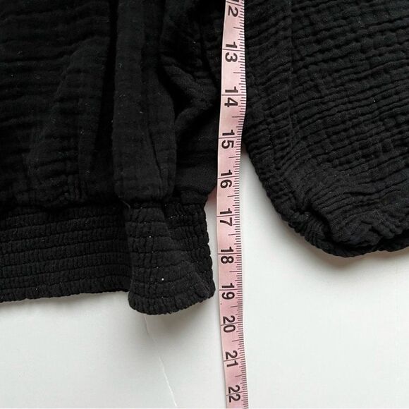 Michael Stars Black Kate Square Neck Top Size X-Large - Picture 5 of 7